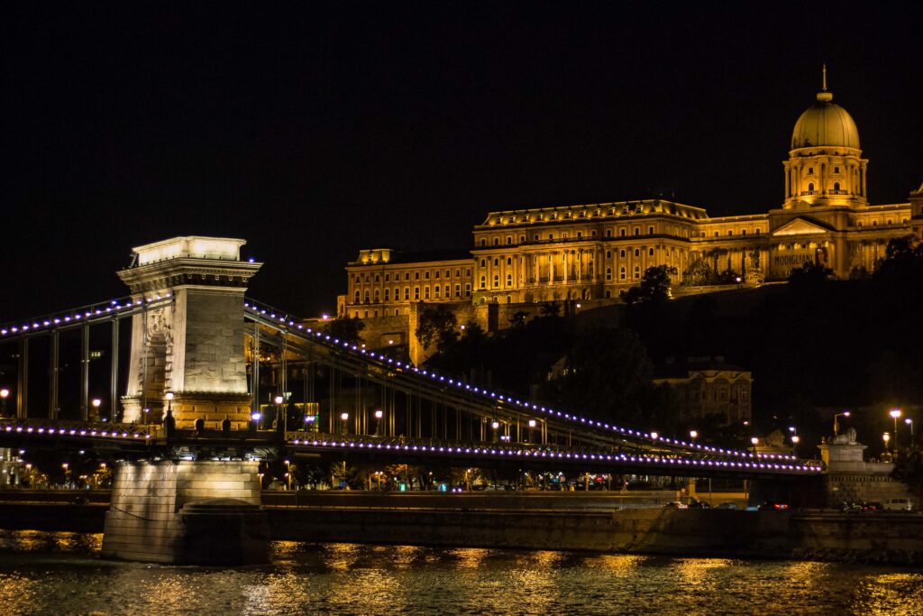 El puente de las cadenas Budapest Hungria